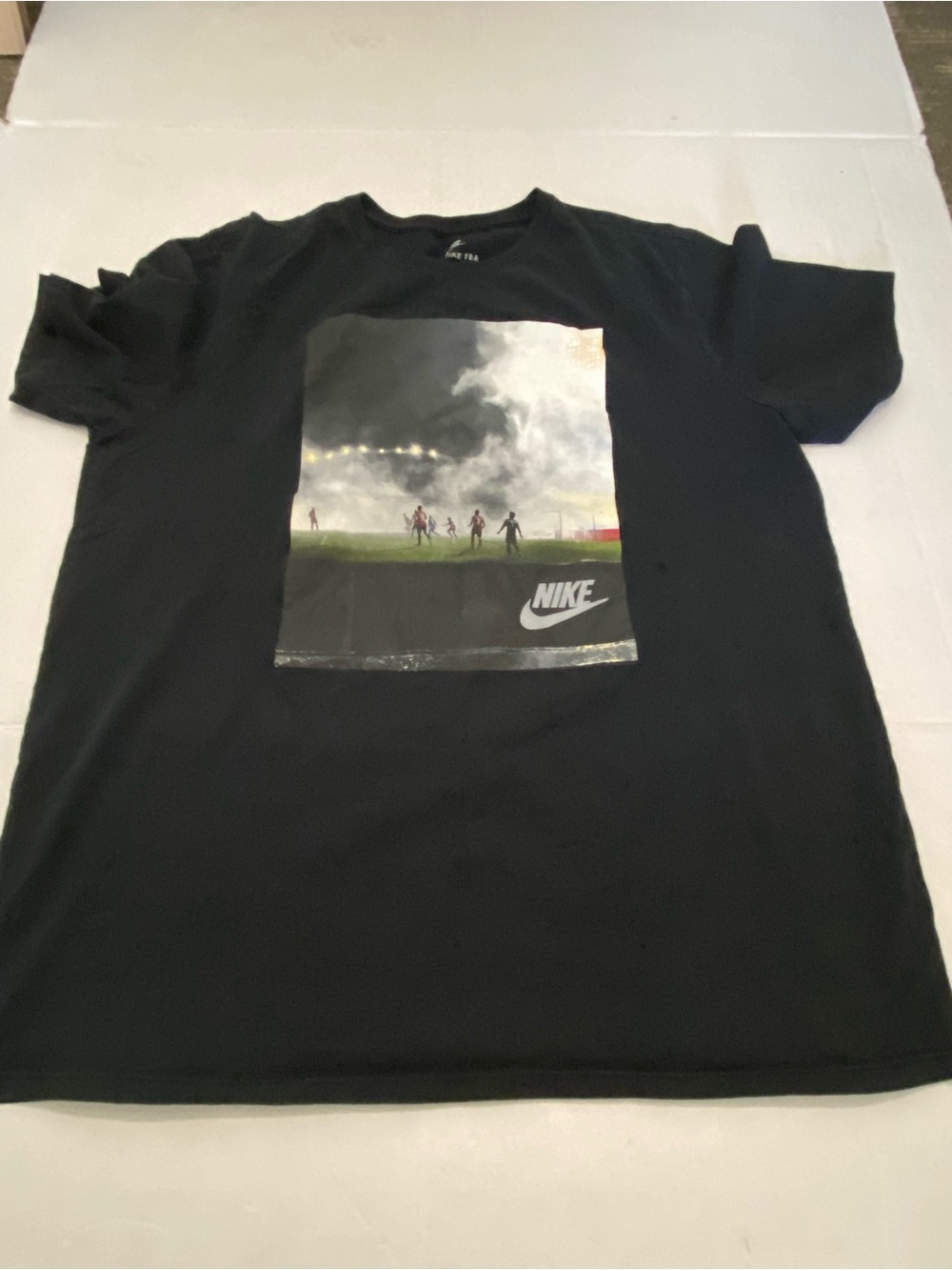 Nike Black Graphic Crew Neck T-Shirt Cristiano Ronaldo Manchester Tee XL